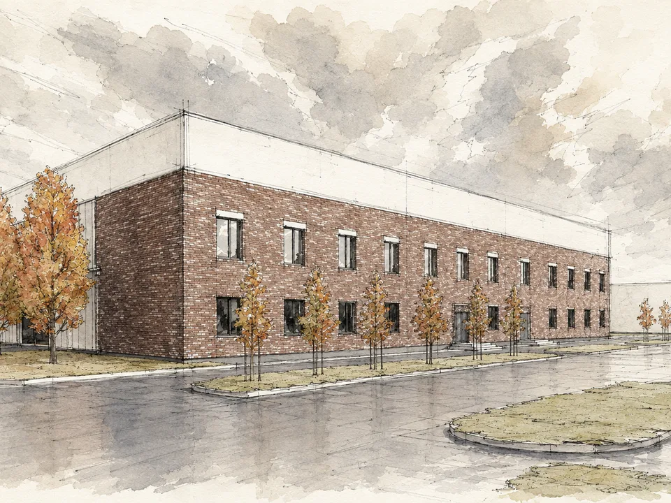 Railway repair workshop restoration concept — 3D visualisation, ODNER